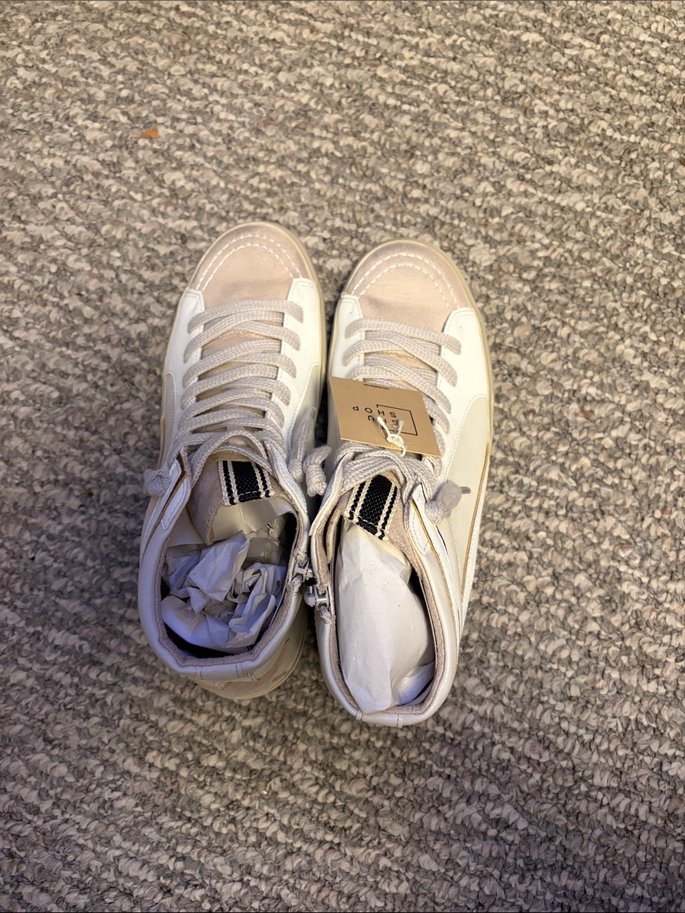 ShuShop Rooney Light Grey High Top Sneakers